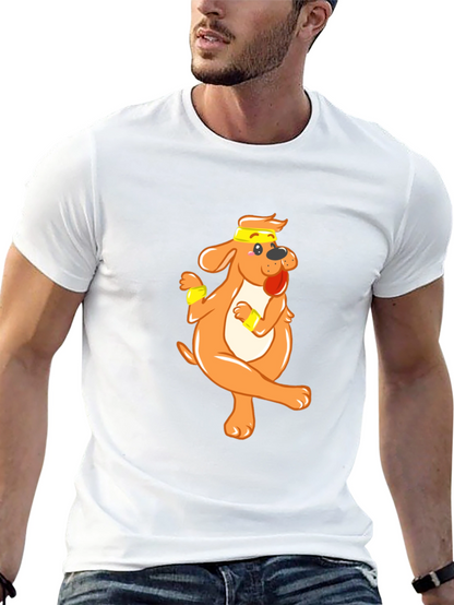 Funny Dog Cartoon Black T-Shirt
