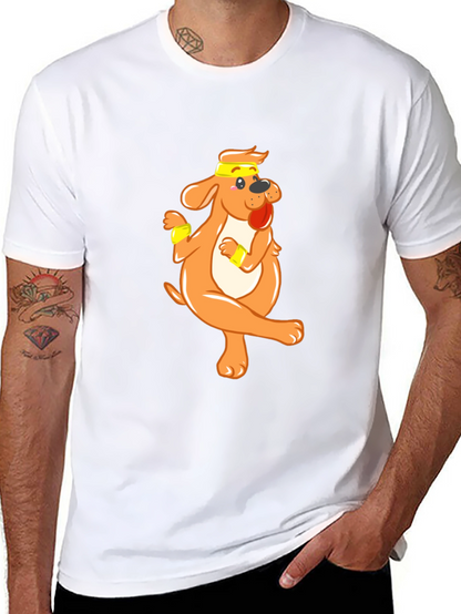 Funny Dog Cartoon Black T-Shirt