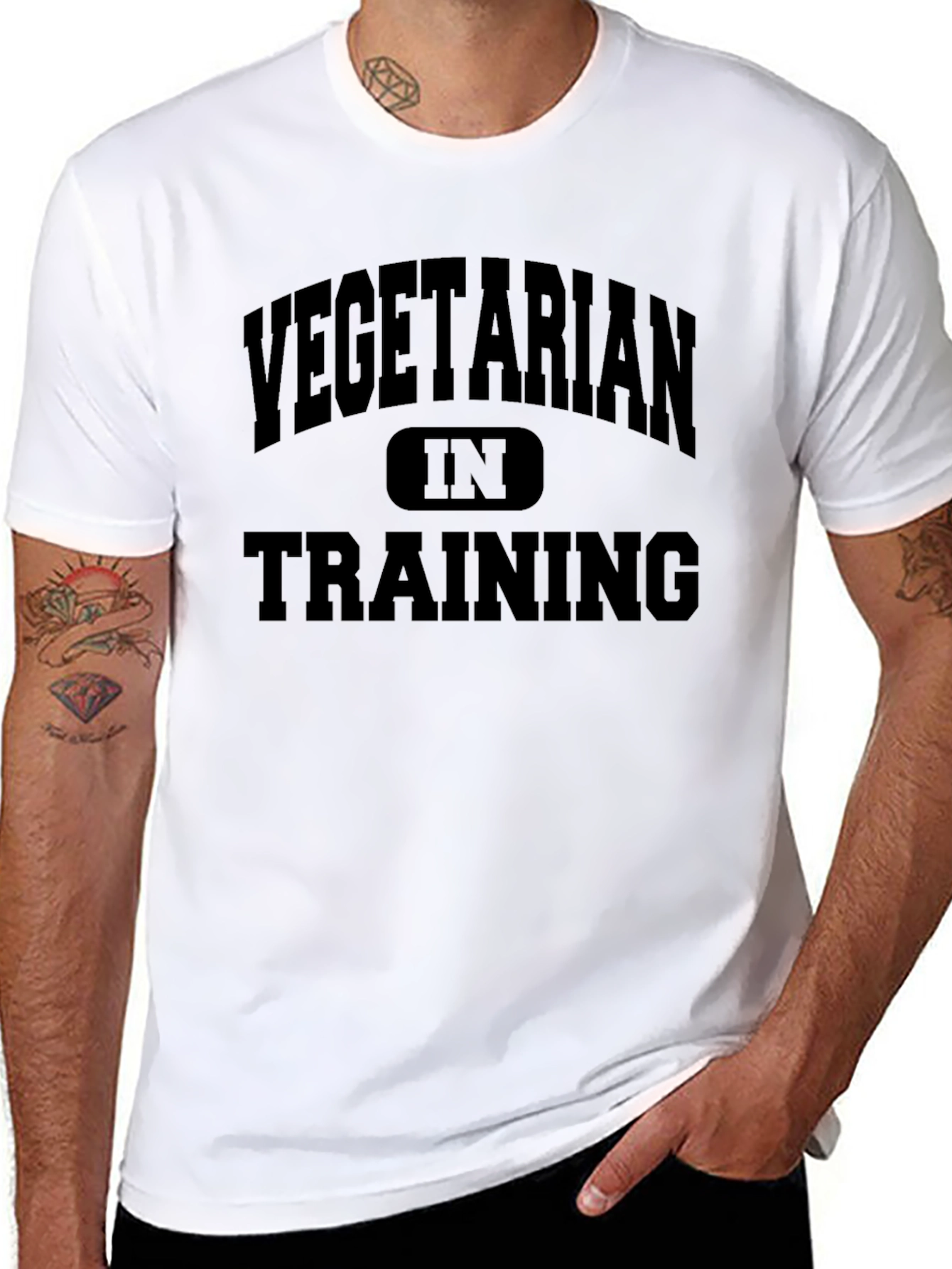 Vegetarian in Training Graphic T-Shirt
