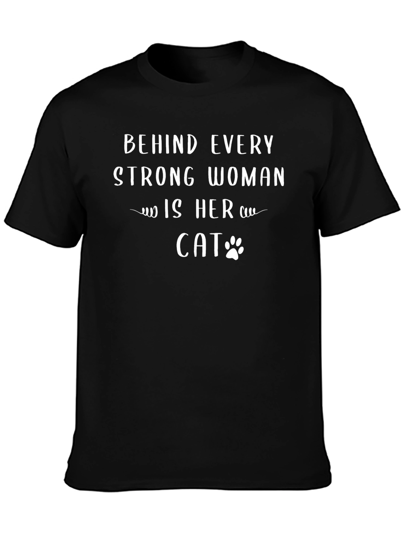 Strong Woman Cat T-Shirt - Funny Cat Lover Tee