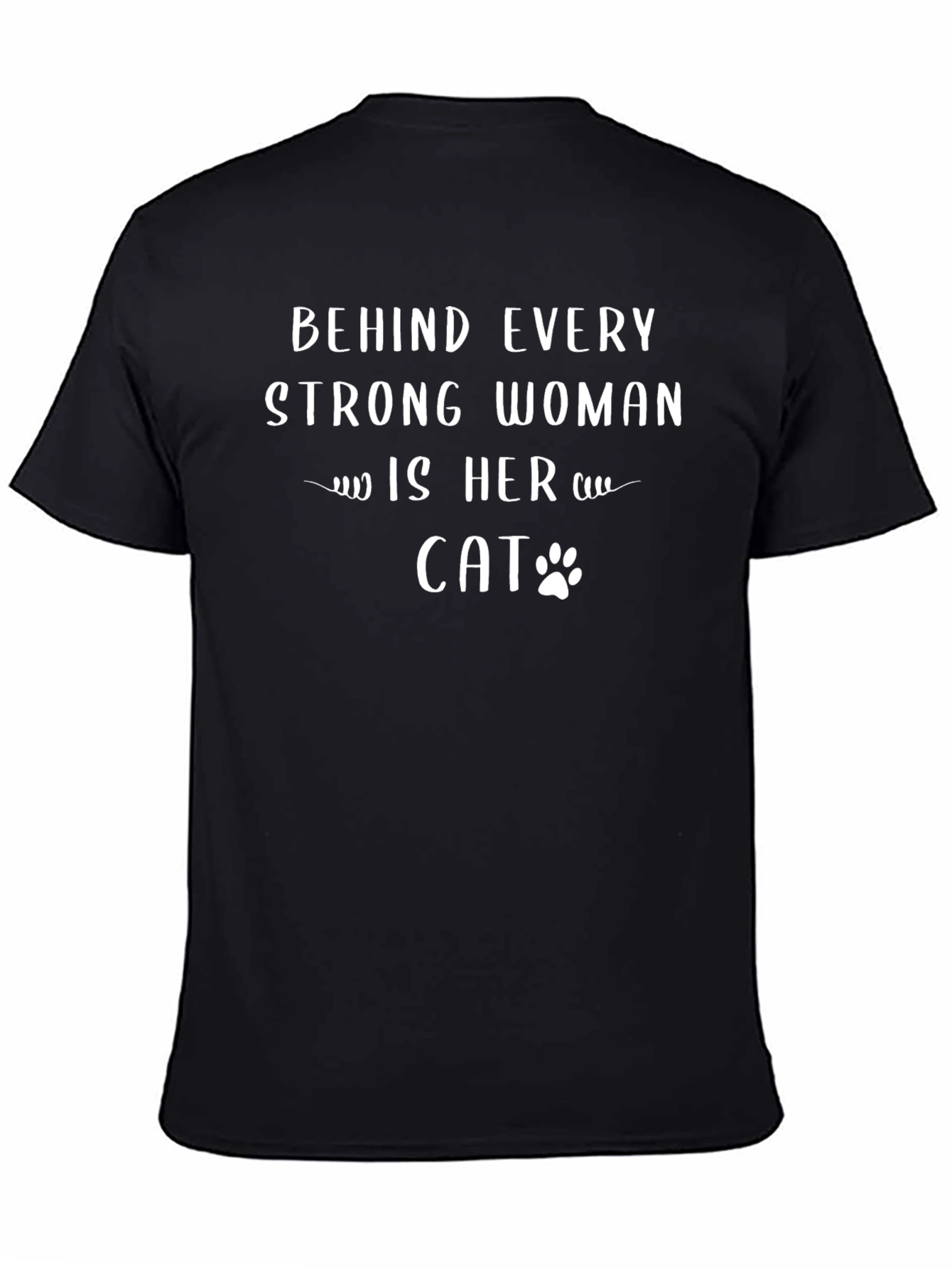 Strong Woman Cat T-Shirt - Funny Cat Lover Tee