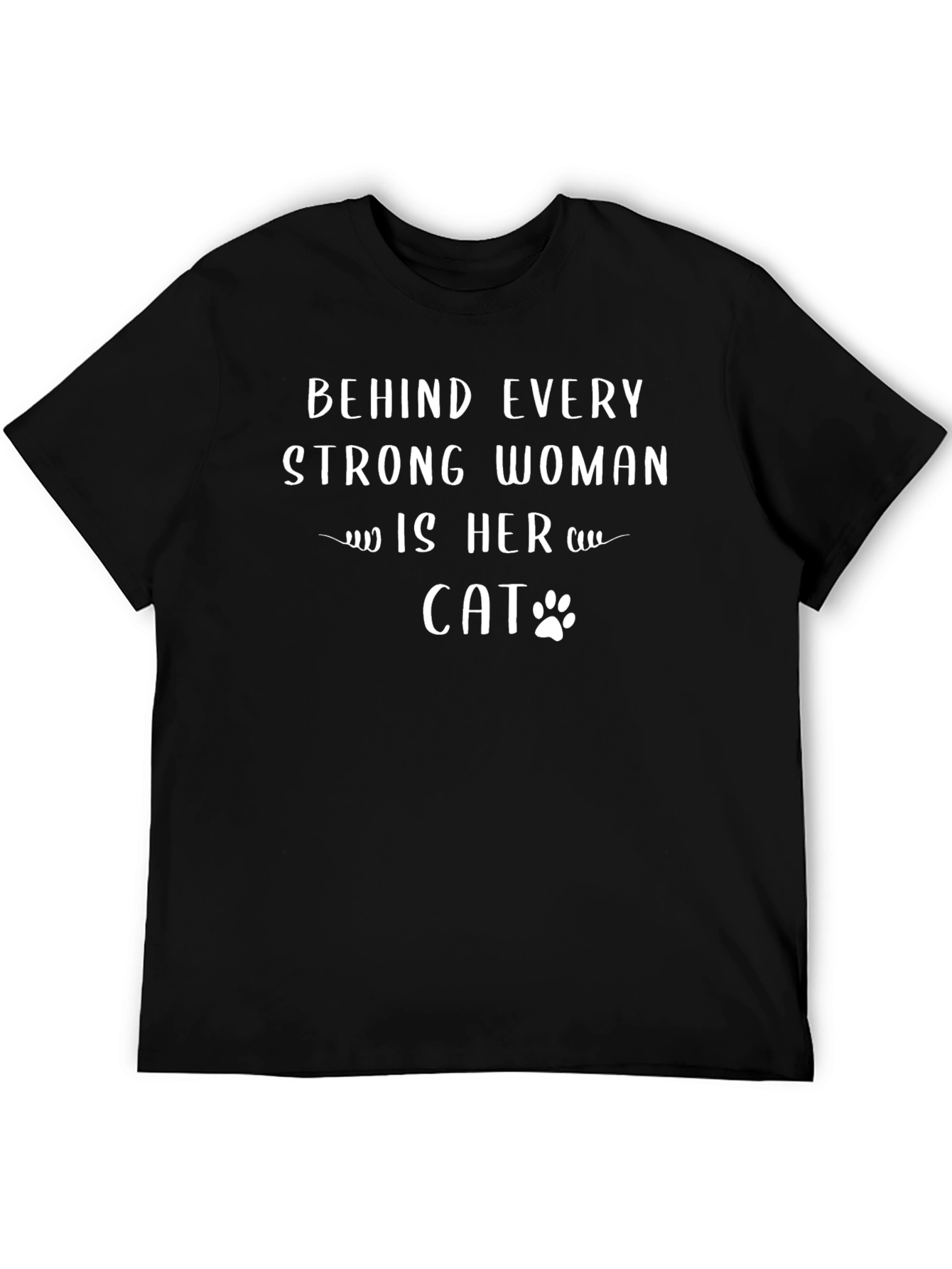 Strong Woman Cat T-Shirt - Funny Cat Lover Tee