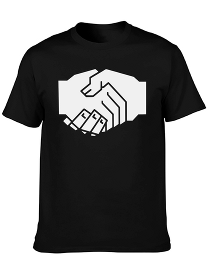 Handshake Graphic Black T-Shirt