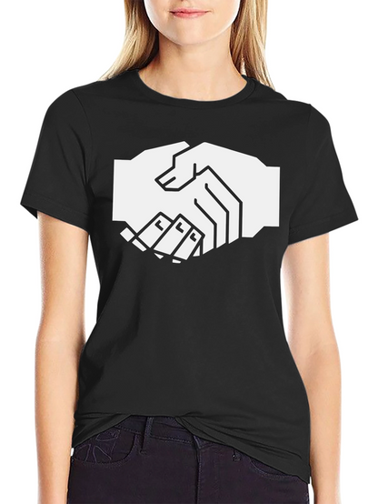 Handshake Graphic Black T-Shirt