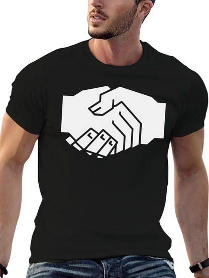Handshake Graphic Black T-Shirt