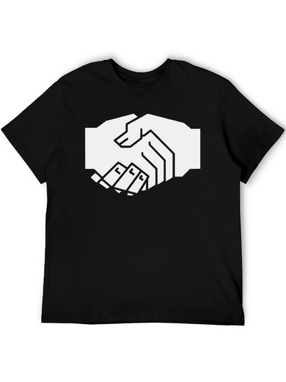 Handshake Graphic Black T-Shirt