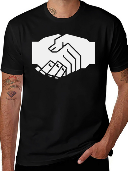 Handshake Graphic Black T-Shirt