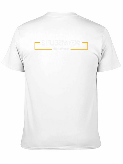 Gym Selfie Forever Black Cotton Tee