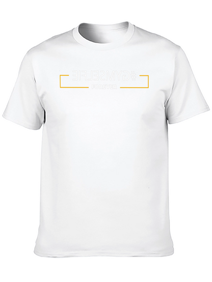 Gym Selfie Forever Black Cotton Tee