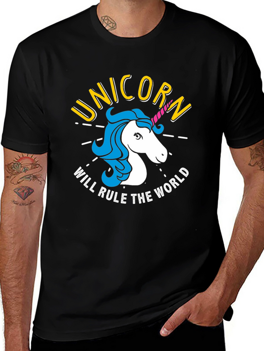 Unicorn Rule the World T-Shirt - Black