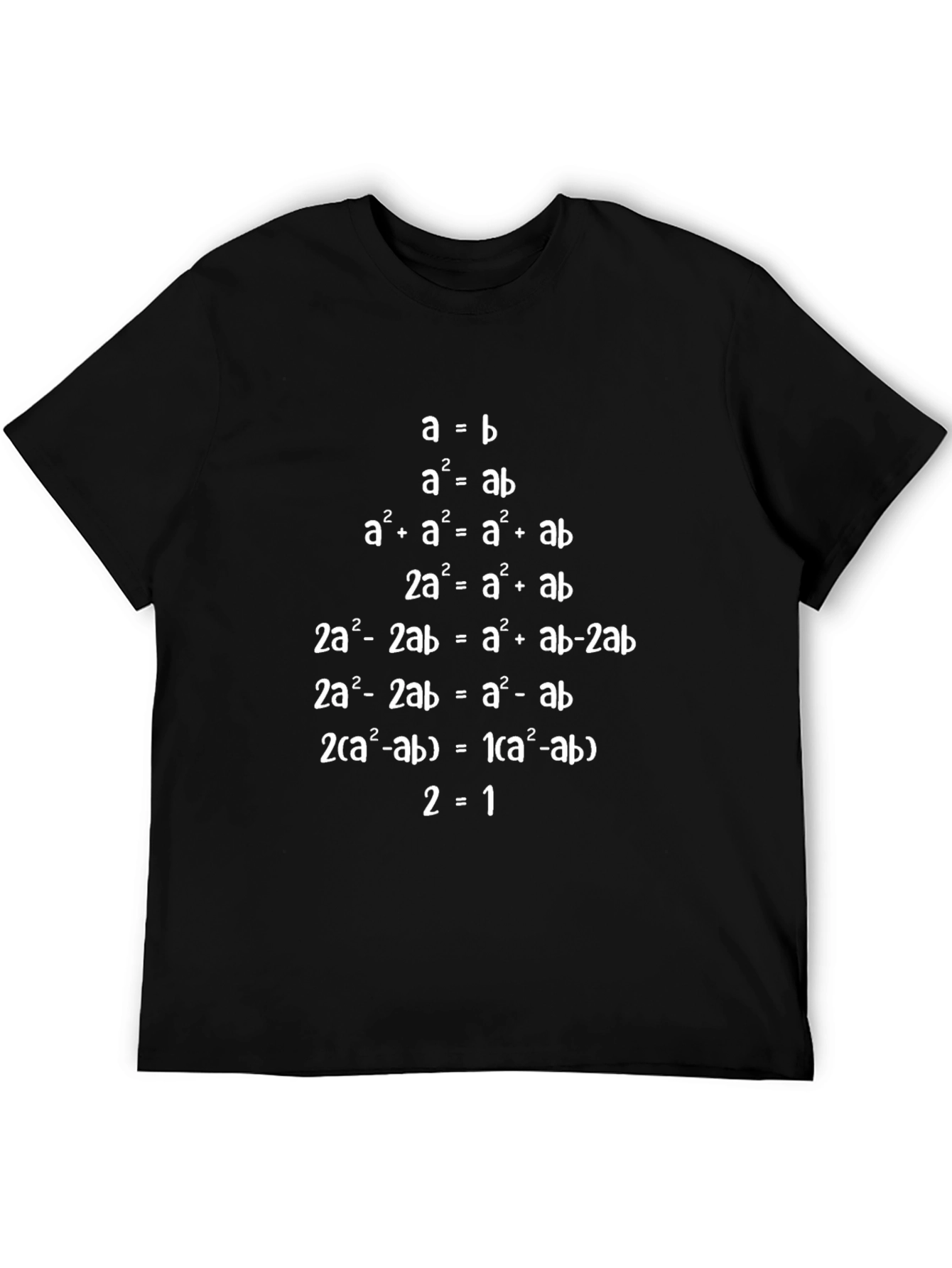Funny Math Equation T-Shirt -  2=1 Gag Gift