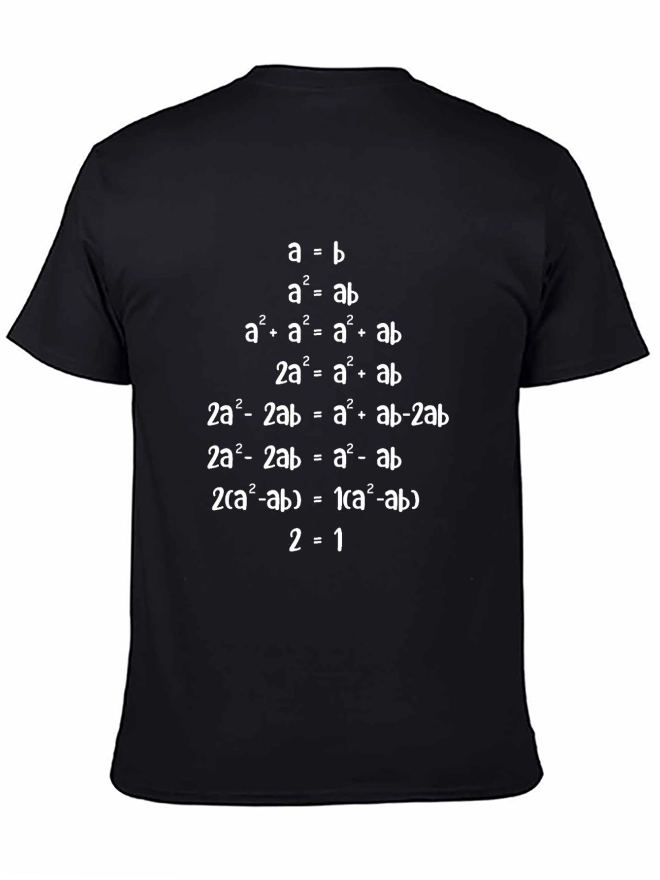 Funny Math Equation T-Shirt -  2=1 Gag Gift
