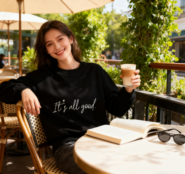 Unisex "It’s All Good" Calm & Casual Graphic Sweatshirt