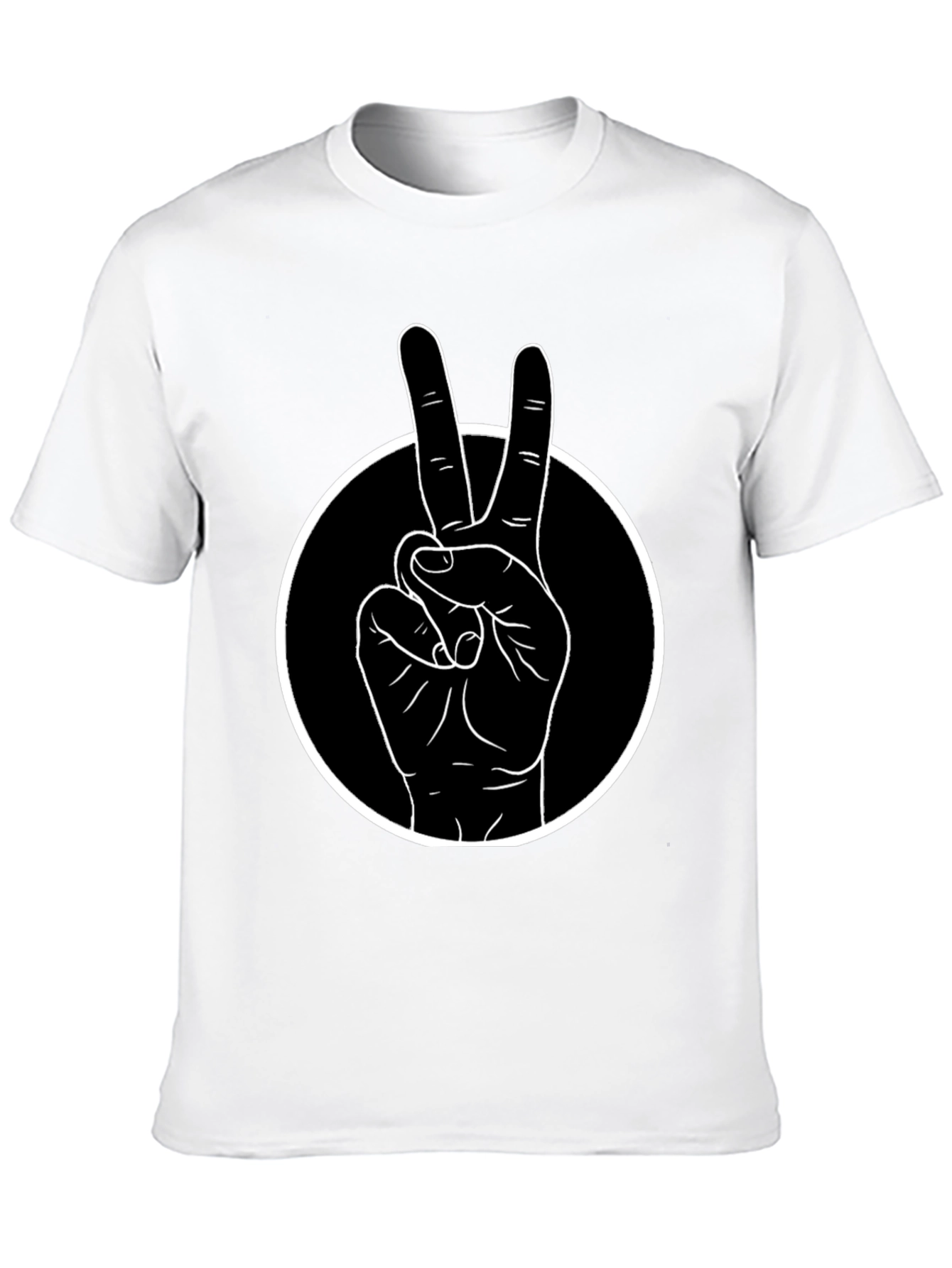 Peace Sign T-Shirt - Black Cotton Tee