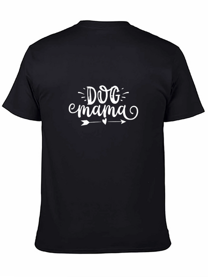 Dog Mama Graphic Tee - Black Cotton Shirt