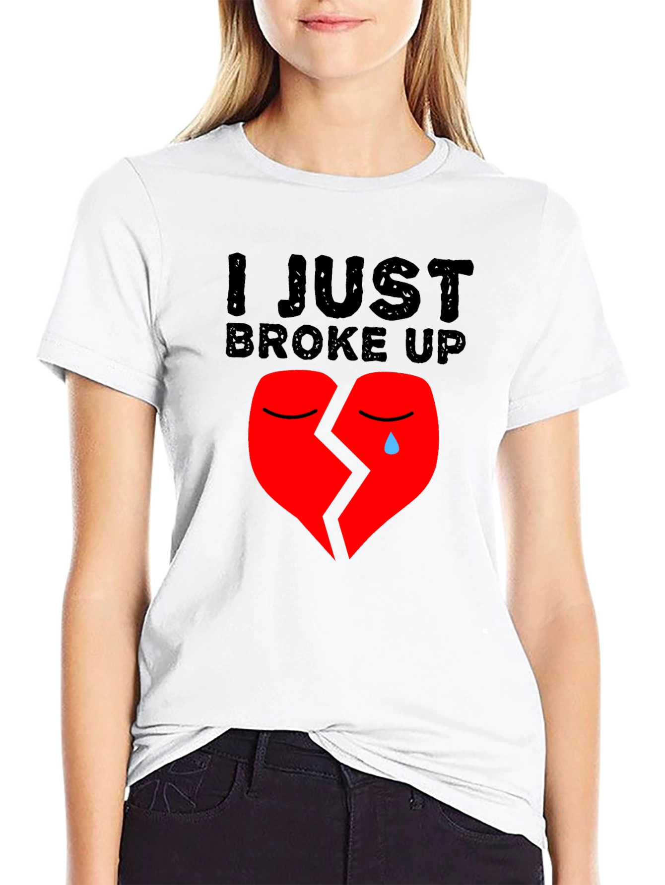 I Just Broke Up T-Shirt: Broken Heart Graphic