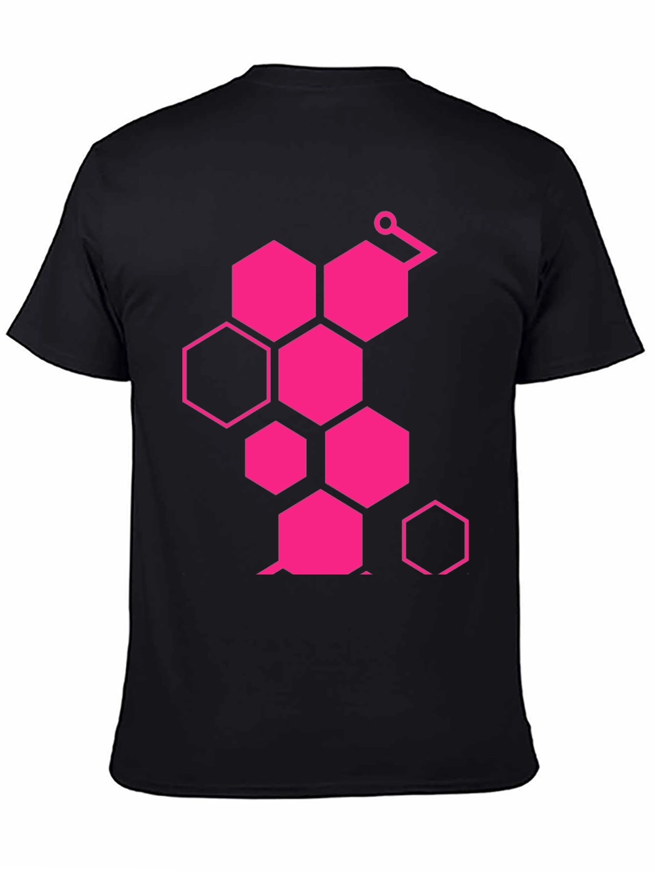 Geometric Hexagon Graphic Tee - Casual Style