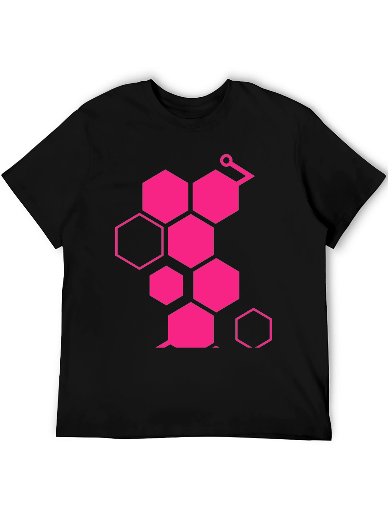Geometric Hexagon Graphic Tee - Casual Style