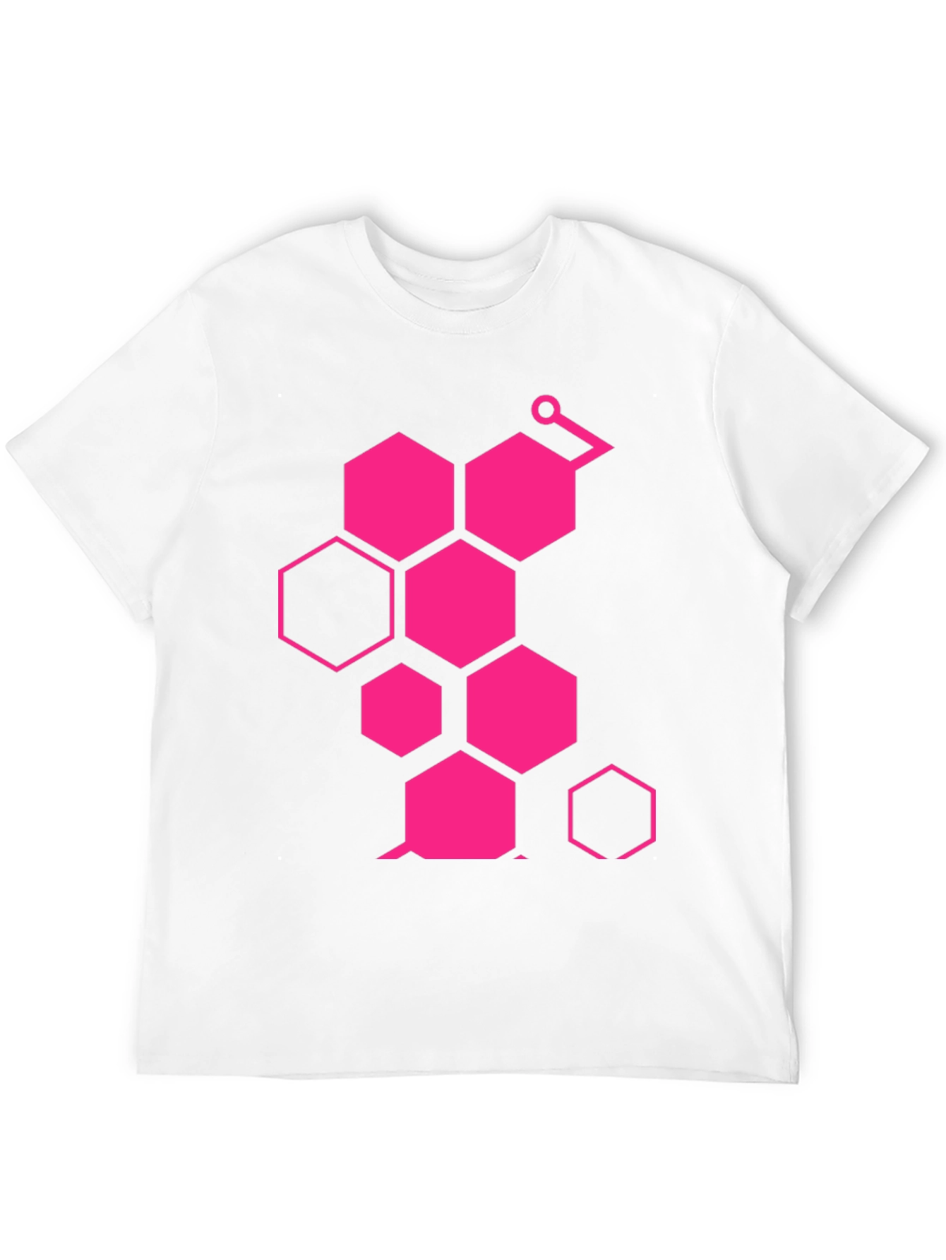 Geometric Hexagon Graphic Tee - Casual Style