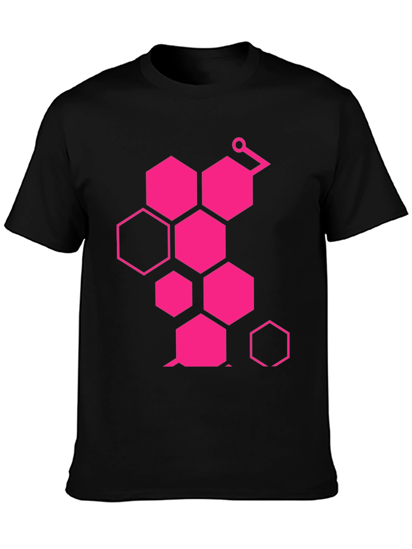 Geometric Hexagon Graphic Tee - Casual Style