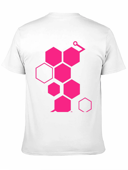 Geometric Hexagon Graphic Tee - Casual Style