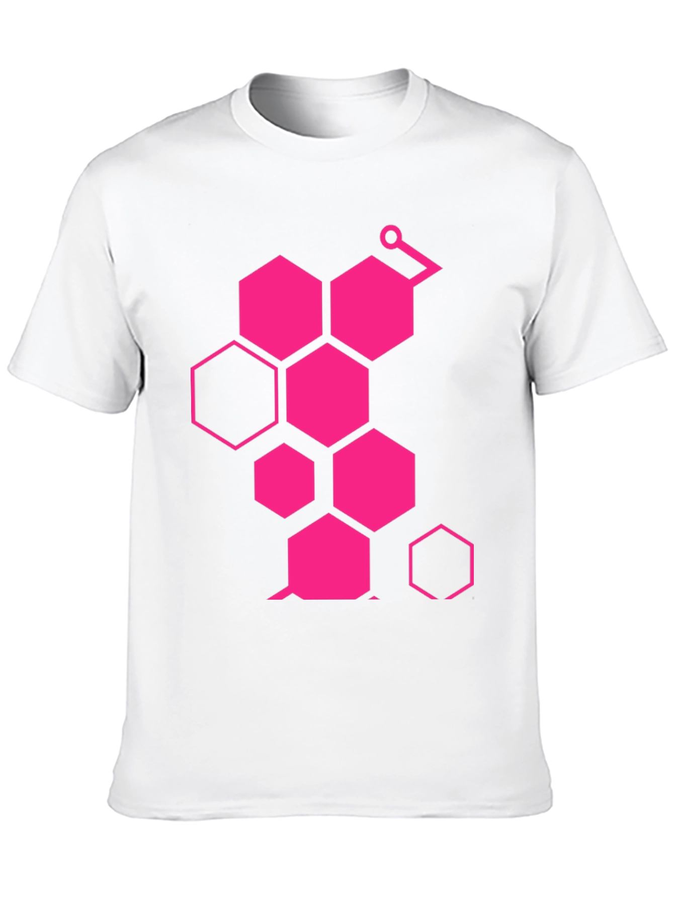 Geometric Hexagon Graphic Tee - Casual Style