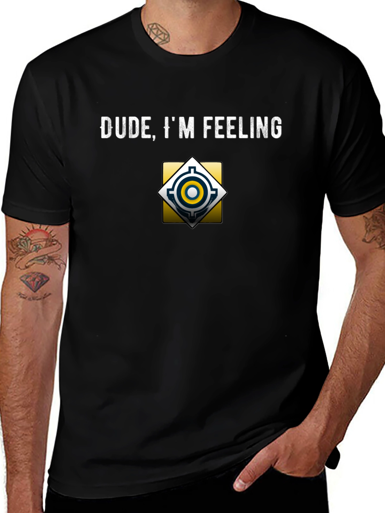 Dude Im Feeling Focused Black T-Shirt