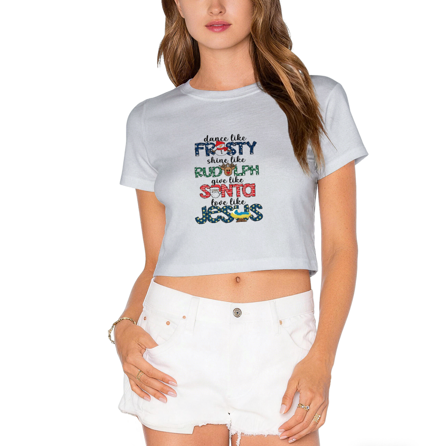 Inspirational Christmas Quote Graphic Crop T?Shirt