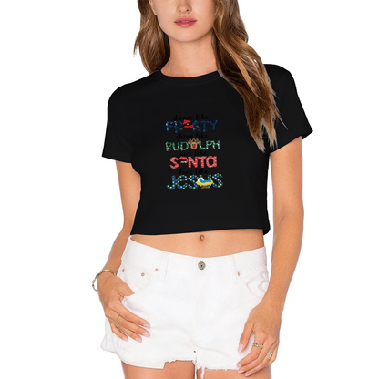 Inspirational Christmas Quote Graphic Crop T?Shirt
