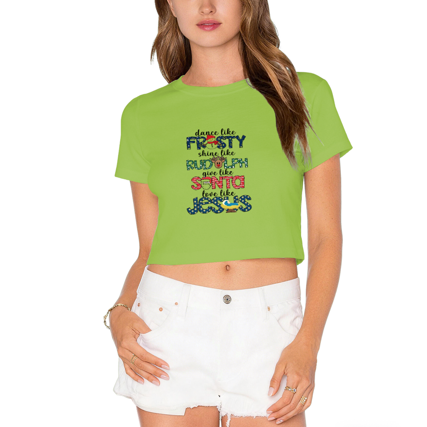 Inspirational Christmas Quote Graphic Crop T?Shirt