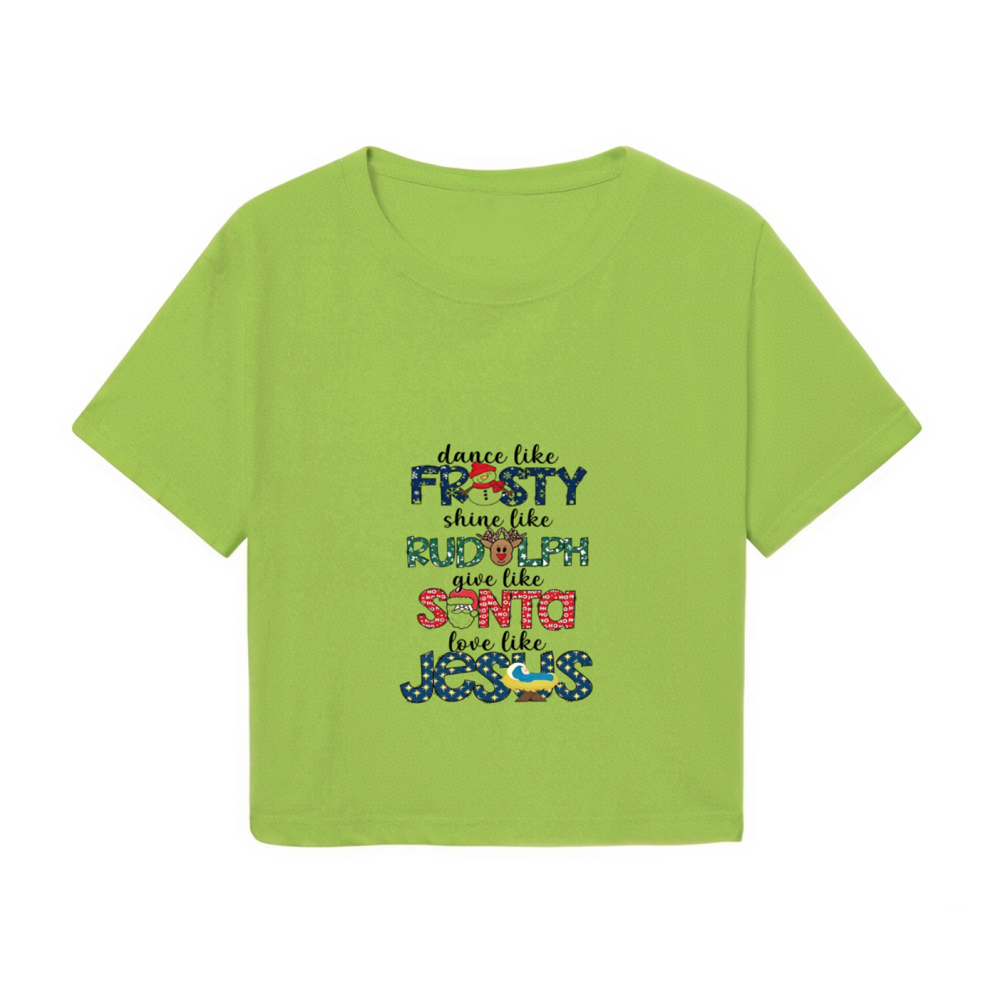 Inspirational Christmas Quote Graphic Crop T?Shirt