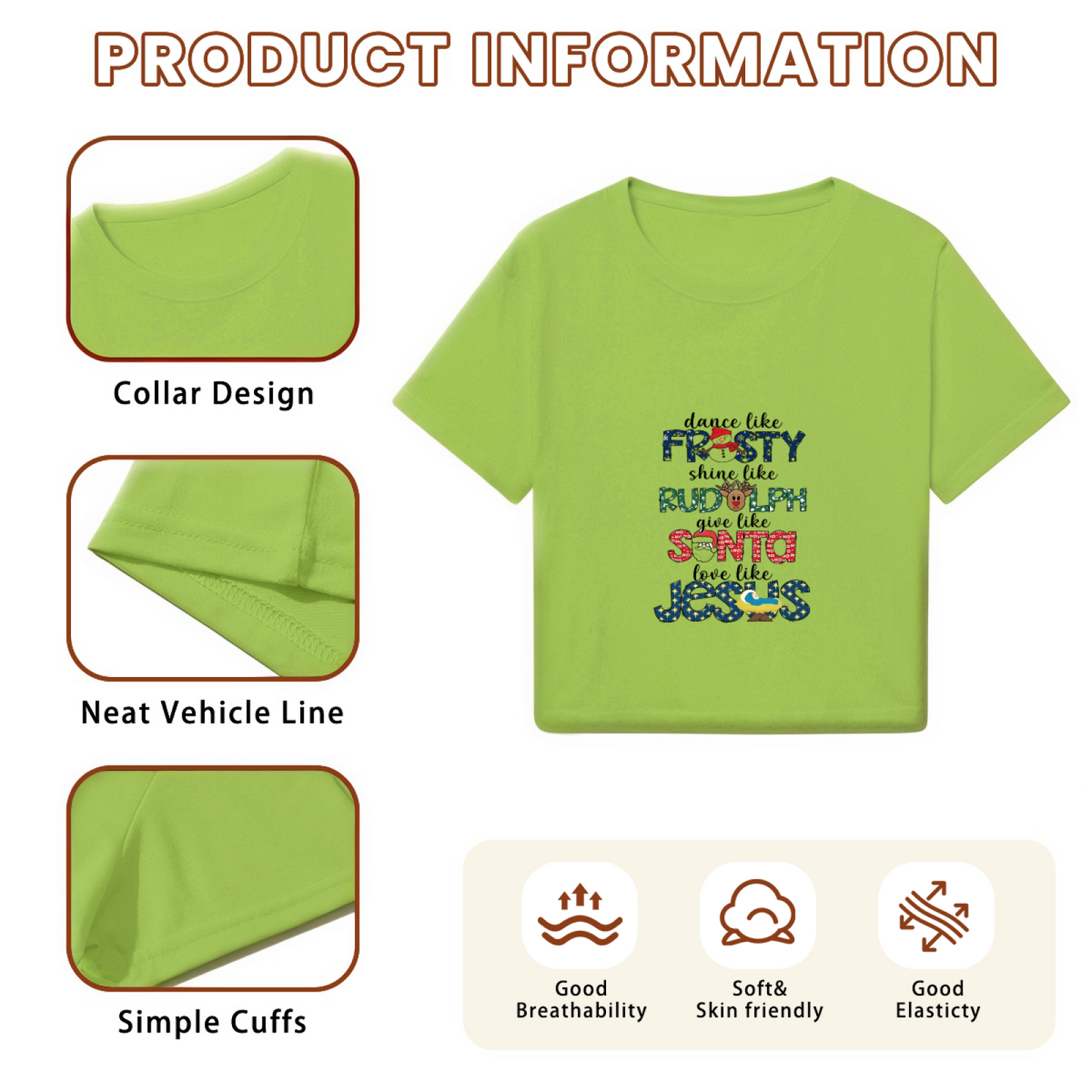 Inspirational Christmas Quote Graphic Crop T?Shirt