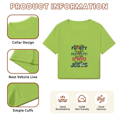 Inspirational Christmas Quote Graphic Crop T?Shirt