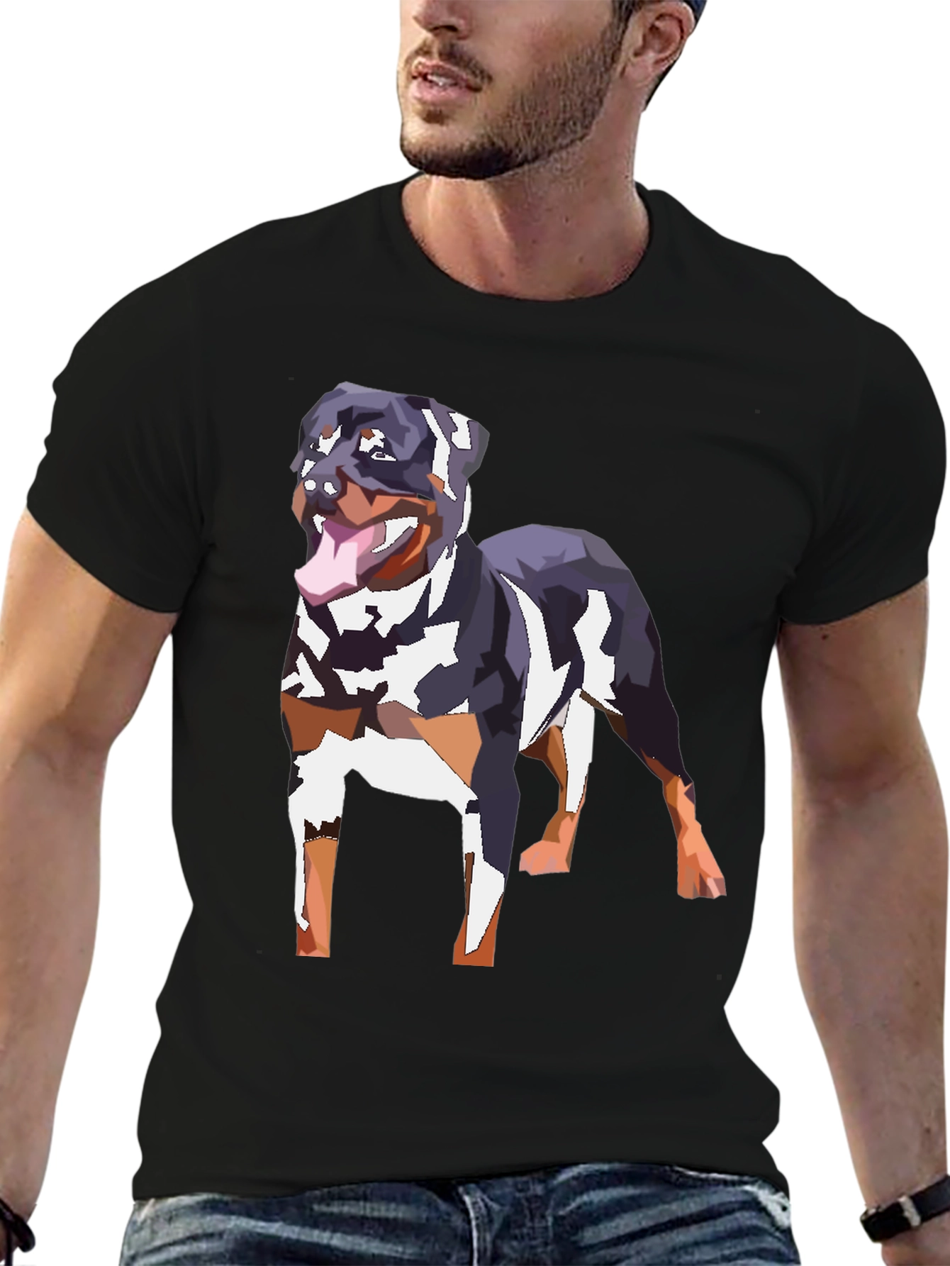 Rottweiler Graphic Tee - Black