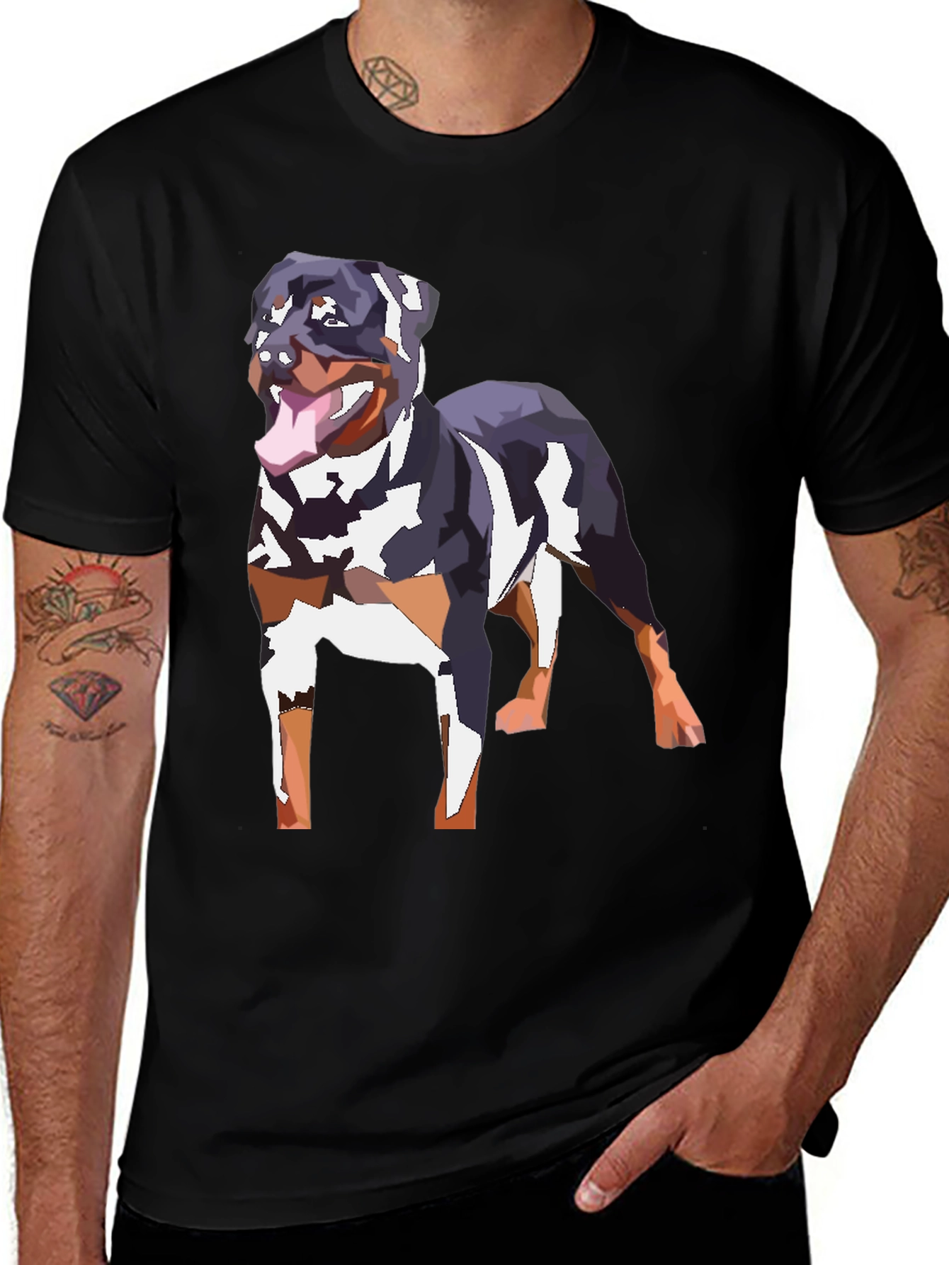 Rottweiler Graphic Tee - Black