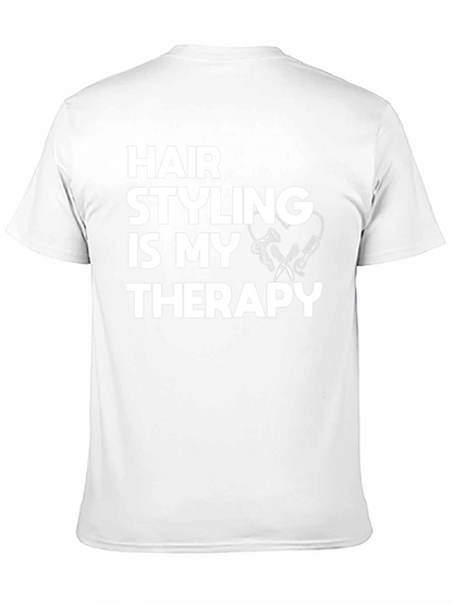 Hair Styling is My Therapy Black T-Shirt