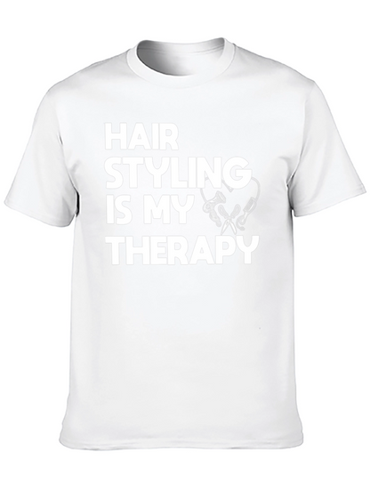 Hair Styling is My Therapy Black T-Shirt