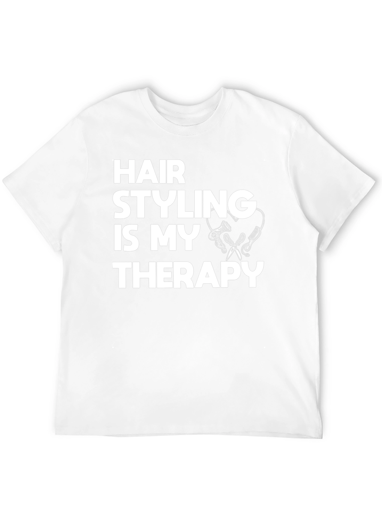 Hair Styling is My Therapy Black T-Shirt