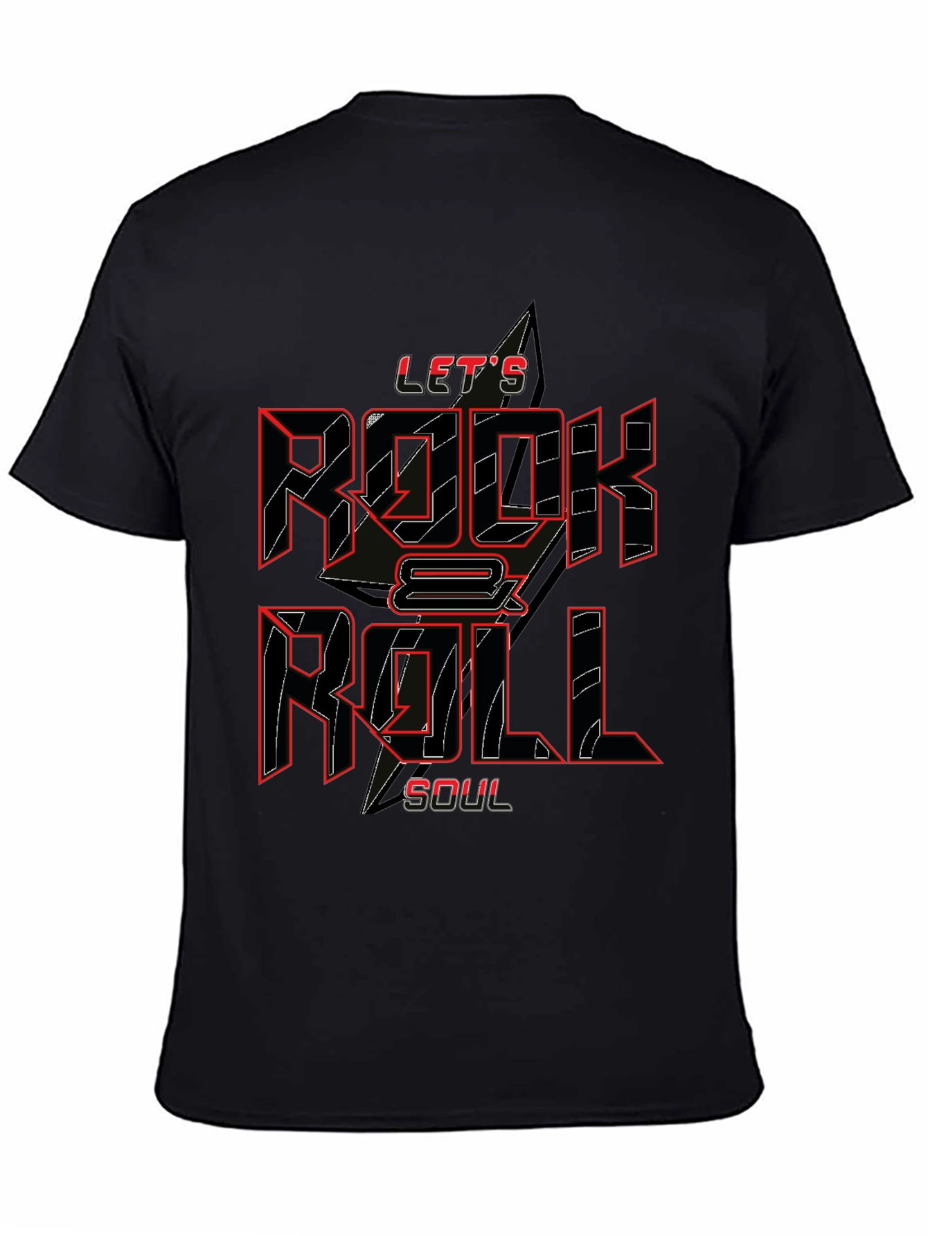 Lets Rock & Roll Soul Black T-Shirt