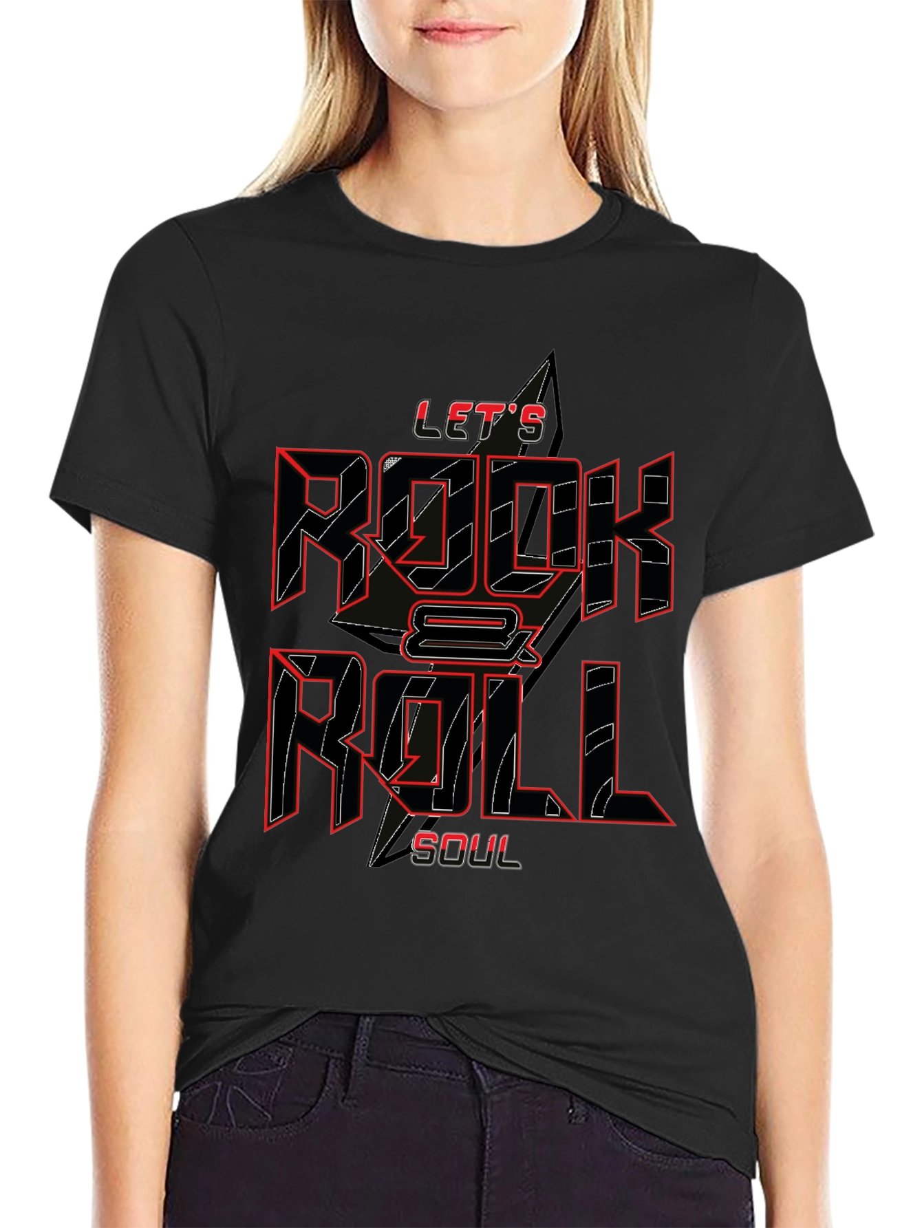 Lets Rock & Roll Soul Black T-Shirt