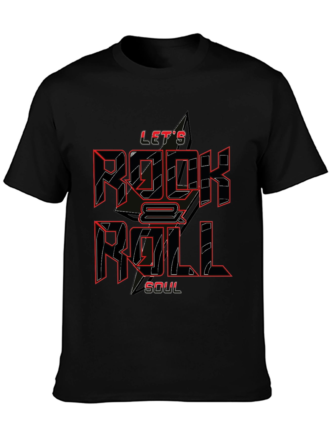 Lets Rock & Roll Soul Black T-Shirt