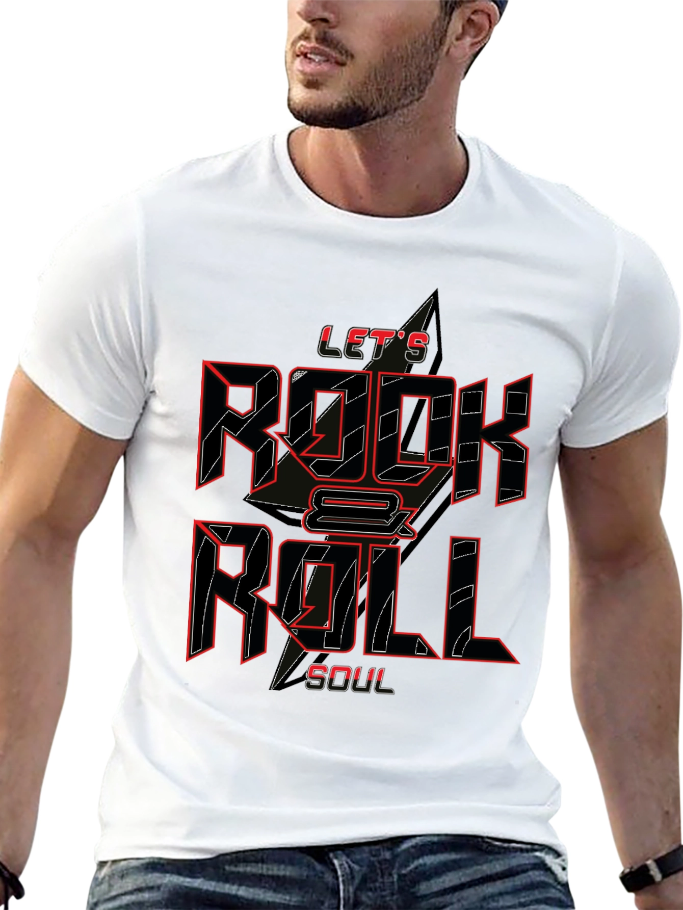 Lets Rock & Roll Soul Black T-Shirt
