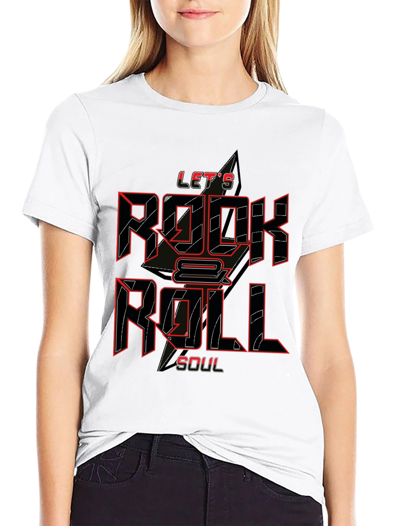Lets Rock & Roll Soul Black T-Shirt