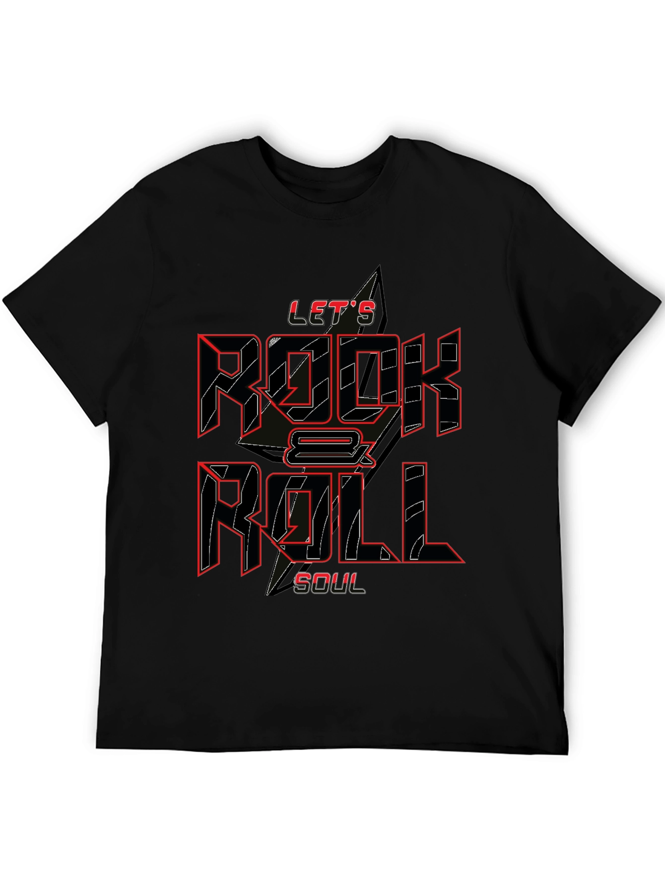 Lets Rock & Roll Soul Black T-Shirt