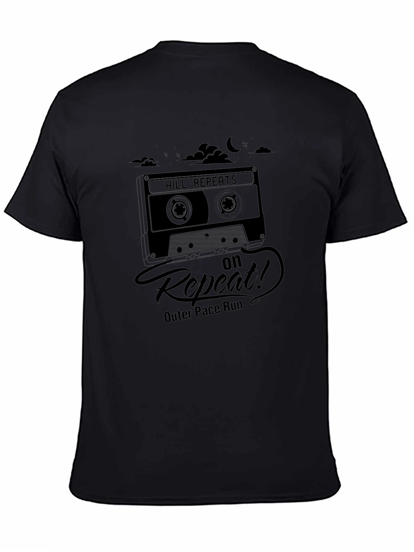 Hill Repeats Cassette Tape Black T-Shirt