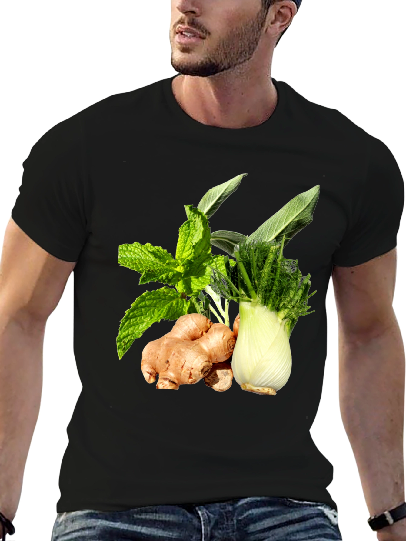 Ginger Fennel & Mint Black T-Shirt