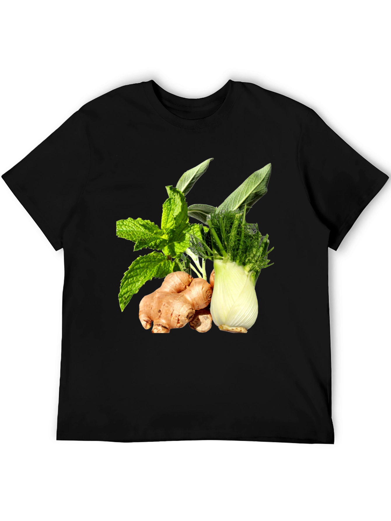 Ginger Fennel & Mint Black T-Shirt