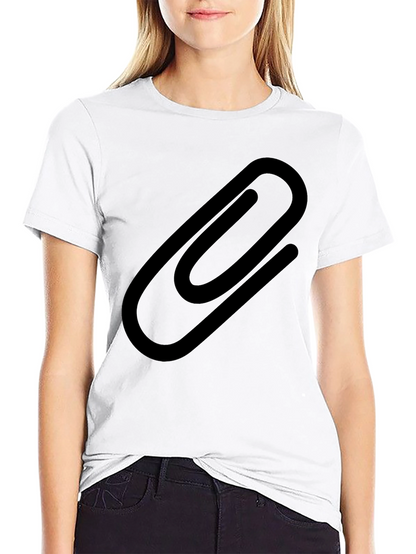 Paperclip Graphic Black T-Shirt