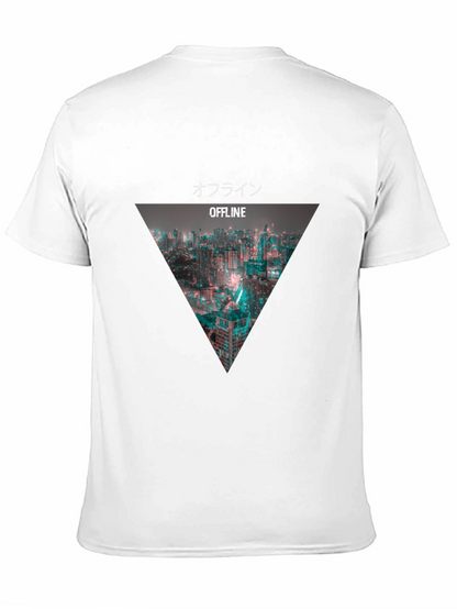 Offline Cityscape Graphic Tee - Modern Black T-Shirt