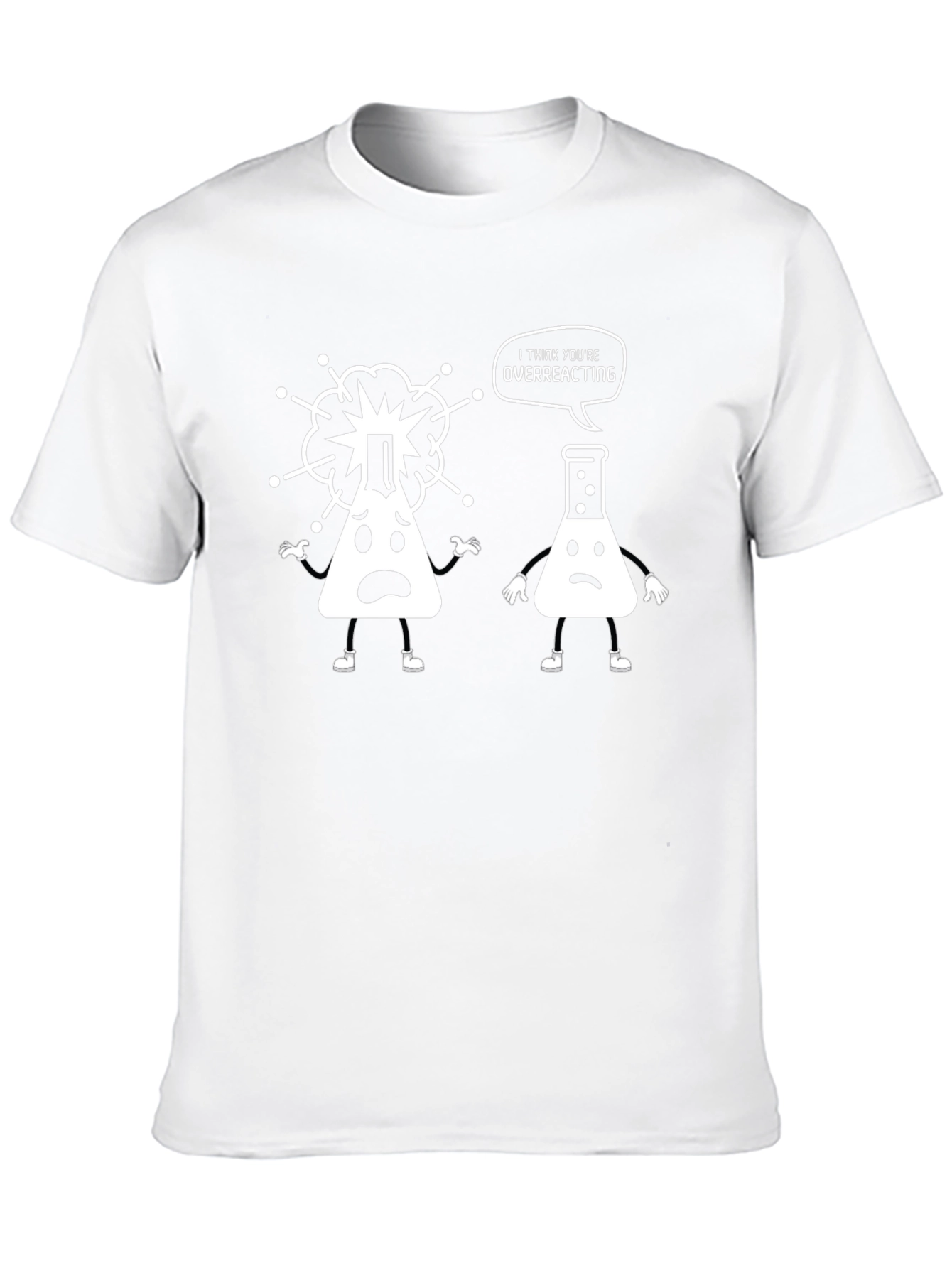 Funny Science T-Shirt - Overreacting Flasks